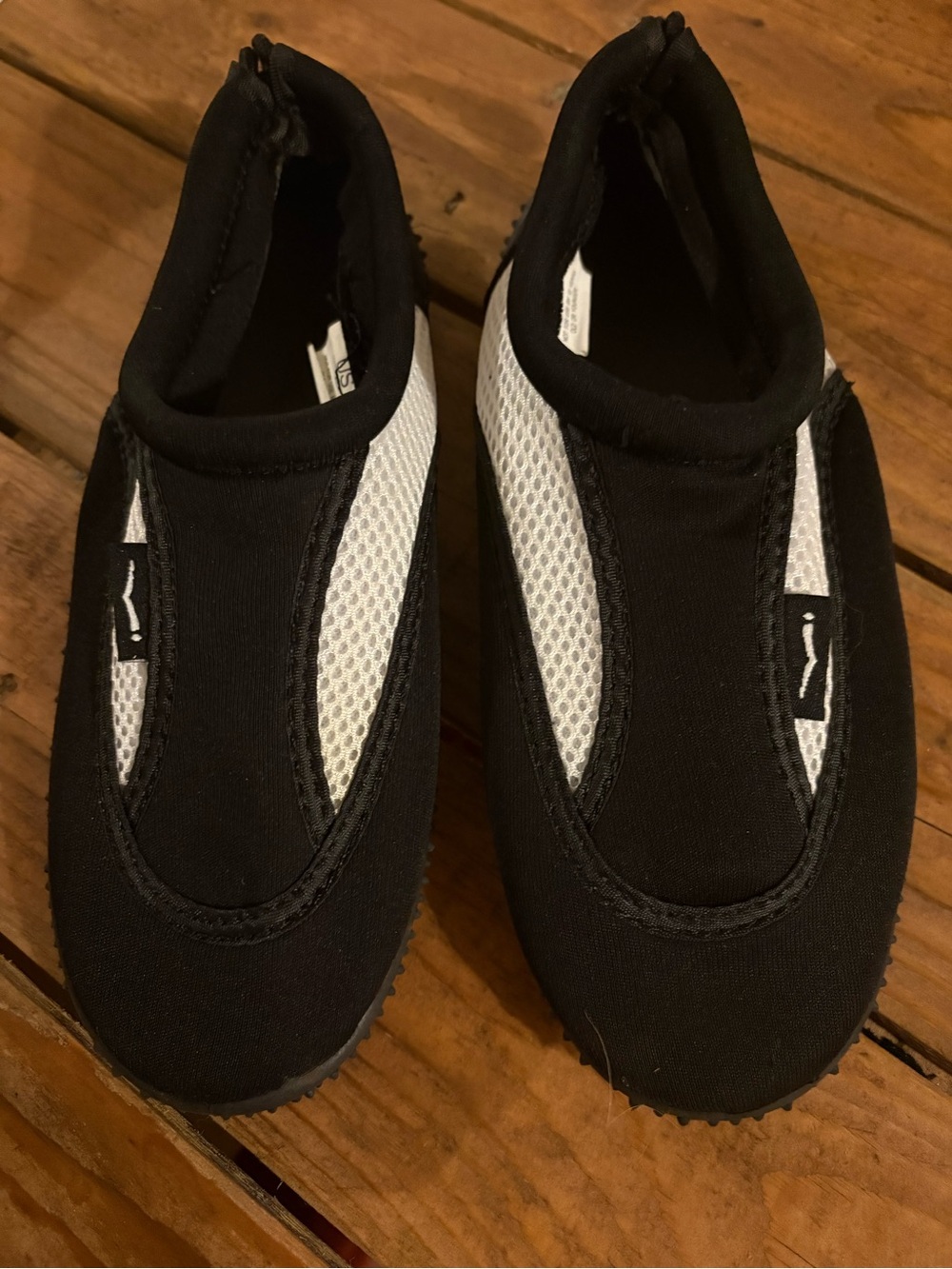 Kids Black and White Water Shoes